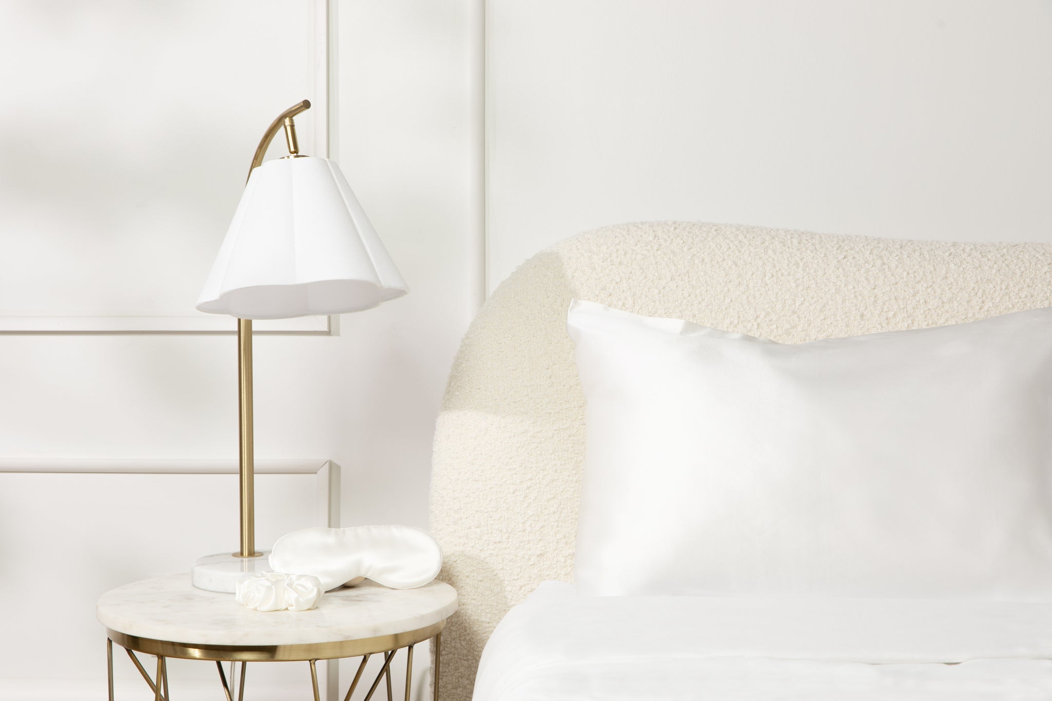 Soft Ivory Pure Silk Pillowcase Sleep Set